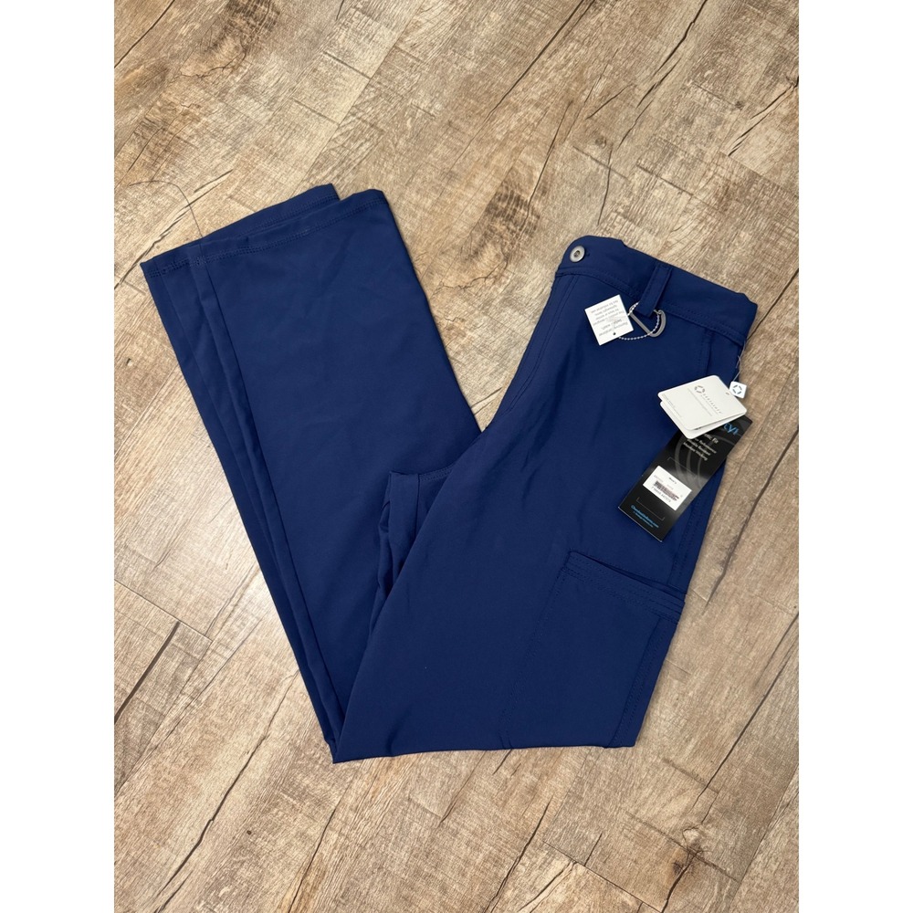 Cherokee Infinity Mens Fly Front Cargo Scrub Pants Navy Blue Size Small NWT